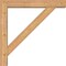 Ekena Millwork Traditional Block Smooth Bracket w/ Offset Brace, Western Red Cedar, 5 1/2"W x 32"D x 32"H BKT0604X32X32TRA05SWR - alternate 2